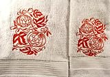 Halloween Jack-O-Lantern Bath Towel Set, Includes Bath and Hand Towel