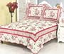 Spring Tall Rose Reversable Quilt Set Twin
