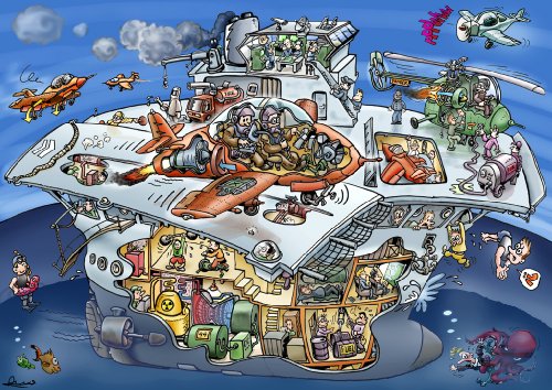 Aircraft Carrier Wooden Jigsaw Puzzle