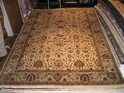 Handmade Indian Mashad Rug 6'1"x8'8"