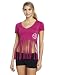 Zumba Fitness LLC Women's Vibrant V-Neck Top, Mulberry, XX-Large