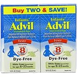 Infant's Advil, Dye-Free White Grape, 0.5 Ounce (2 Count)