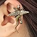 PRO Base Classic Retro Gothic Antique Silver Punk Rock Dj Mysterious Flying Fire Dragon Ear Cuff Wrap