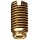 Brass Vee Jewel Assembly Spring Loaded .175" Length , Angle 80 / 85 Degrees , Vee Depth .015" / .020" , #2-80 UNS-3A Thread