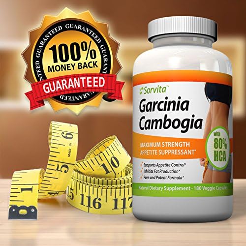 Garcinia Cambogia Extract with 80% HCA (Hydroxycitric Acid) - 1400 Mg Per Serving. Premium Natural Weight Loss Supplement Contains Pure Extract (Fruit Rind) with Calcium and Potassium for Best Results. Absolutely No Fillers or Artificial Ingredients - 180 Veggie Capsules.