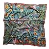 Prettystern - 90cm X 90cm Kunstdruck Jungendstil Malerei Seidentuch - Gustav Klimt - Farmgarten mit Sonnenblumen