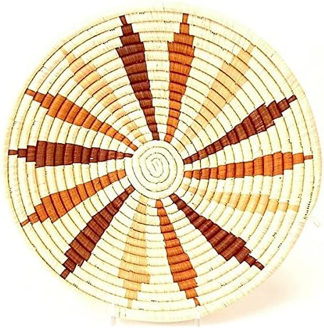 Handmade Bukedo and Raffia Basket Kitchen Fruit Bread Decorative Fair Trade Uganda Africa 11-12"