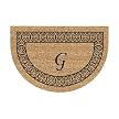 Monogrammed Doormat with Black Border - G (23.5x35.5" Round)