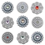 Momenta Small Metal Vintage Button with Gems