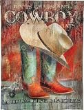 Manual Woodworkers and Weavers Western Collection Fleece Throw, Chaps and Boots by Patrick Reid O