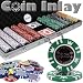 500 Ct Coin Inlay Poker Chip Set w/ Aluminum Case 15 Gram Chips - Free WPT Book