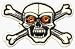 Angry Skull & Crossbones - Embroidered Iron On or Sew On Patch