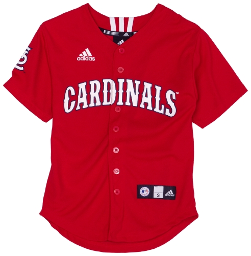 MLB Boys' St. Louis Cardinals Screen Print Baseball Jersey, Red, Medium