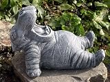 Eigenschaften Tiefes Kunsthandwerk GbR  / Steinfigur Tierfigur Nilpferd Hippo schiefergrau