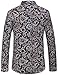 SSLR Men's Paisley Printed Long Sleeve Shirt