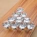 Drawer Knob Pull Handle, NORTHERN BROTHERS Crystal Glass Diamond Shape Cabinet Drawer Pulls Cupboard Knobs with Screws for Home Office Cabinet Cupboard Bonus Silver Screws DIY (20PCS)