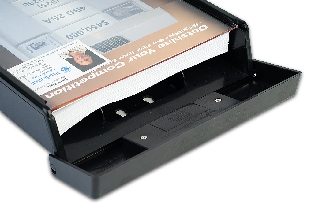 Amazon.com : Black Solar BrightFlyer Brochure Box Brochure Holder ...