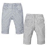 (ネイビー/90cm) ベビー服 女の子 6分丈 レギンスパンツ レギパン ボトム ストレッチ ギンガムチェック柄 ウエストゴム 女児 ベビー