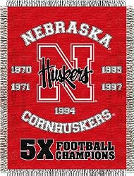Nebraska Cornhuskers Commemorative Woven Tapestry 48x60 Blanket Throw - NCAA College Athletics