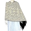 Wool Shawls Antique Kashmir Sozuni Embroidery 28 x 75 inches
