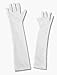 Apparel : Long White Nylon Stretch Gloves
