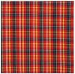 Durable Flat Weave 100% Cotton Colorful Red and Yellow Plaid Tablecloth 54x90 Inches