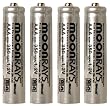 Moonrays 97126 Rechargeable NiCd AAA Batteries for Solar Powered Units, AAA, 4 Pack
