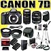 Canon EOS 7D 18 MP CMOS Digital SLR Camera w/ Canon EF-S 18-55mm f/3.5-5.6 IS Lens & Canon EF 75-300mm f/4-5.6 III Telephoto Zoom Lens LPE6 Battery/Charger Wide Angle / Telephoto Lenses Filter Kit 16GB Tripod HDMI DavisMAX Bundle