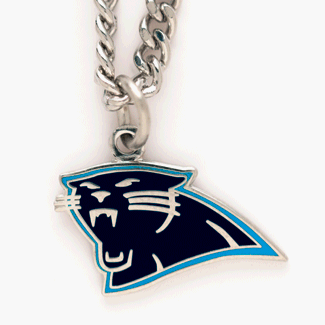 Carolina Panthers Chain Necklace with NFL Team Logo Pendant