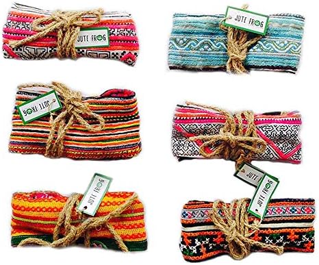 Eco-friendly Kids Party Favors- Embroidered Headbands for Girls, Set of 6