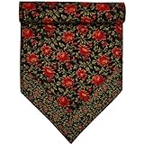 IMAGE OF Black and Red Provincial Holiday Table Runner