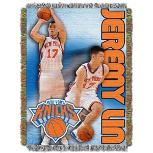 Jeremy Lin #17 New York Knicks NBA Tapestry Throw Blanket
