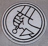 HELLBOY Bureau Paranormal Research /Defense White PATCH