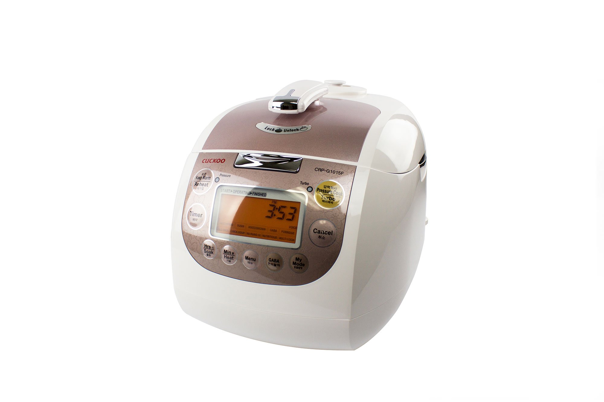 Cuckoo CRPG1015F 10 Cup Electric Pressure Rice Cooker, 110v, Pink