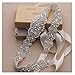Yanstar Handmade Crystal Beads Rhinestone Bridal Wedding Belt Sash With Cream Ivory Ribbon For Bridal Wedding PartyGowns Dress