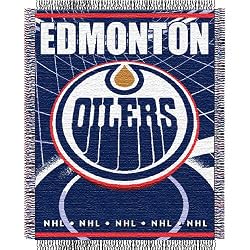 Edmonton Oilers NHL Triple Woven Jacquard Throw (019 Series) (48x60")"