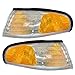Brock Replacement Driver and Passenger Park Signal Corner Marker Lights Compatible with 1994-1998 Mustang GT SVT Base F4ZZ13201A F4ZZ13200A
