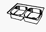 Ledgeless Double Bowl Sink (NS23317)