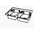 : Ledgeless Double Bowl Sink (NS23317)