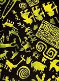 Rock Art Paper- Black Print on Green & Yellow Paper 25x37 Inch Sheet