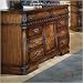 Kitchen & Housewares : AICO 31050 / 31060 Royal Oak Dresser and Mirror Set in Coffee