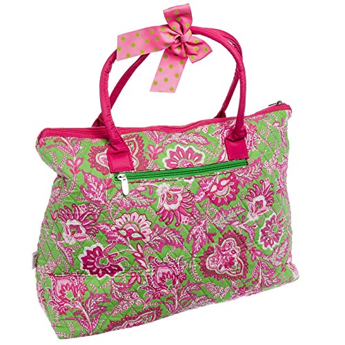 Belvah Quilted Floral Large Tote Bag