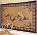 Asian Dragon Indian Bedspread in Red & Tan