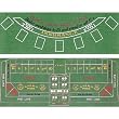 Trademark Poker Blackjack and Craps 2 Sided Layout 36-Inch x 72-Inch