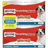 Milk-Bone Brushing Chews, Small/Medium Twin Pack (36 Bones, 28.3 oz.)