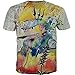 Nemolemon Men's Fashion 3D Print Uzumaki Naruto Casual Cartoon T-Shirts
