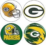 Set of 4 Green Bay Packers 1.25" MAGNETS