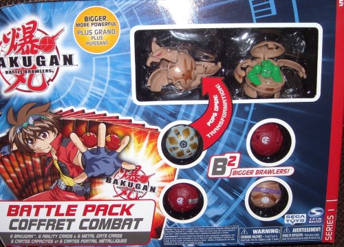 Bakugan B2 Series 1 Battle Pack - Tan Skyress - Tan Gorem and 4 Hidden - 6 Total images
