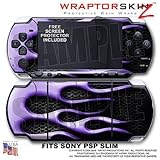 Metal Flames Purple WraptorSkinz Skin and Screen Protector Kit fits Sony PS ....