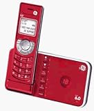 GE 28118BE1 DECT 6.0 Ultra Slim Cordless Phone- Red